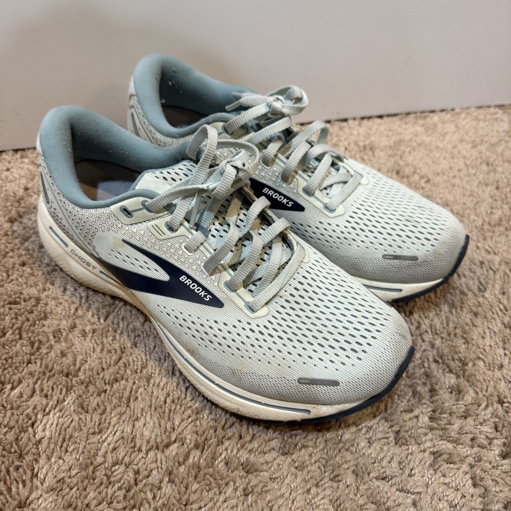 Brooks Ghost 14 Shoes Womens Size 9 Blue Gray Running Sneakers Cushioned‎ Road - Picture 4 of 10